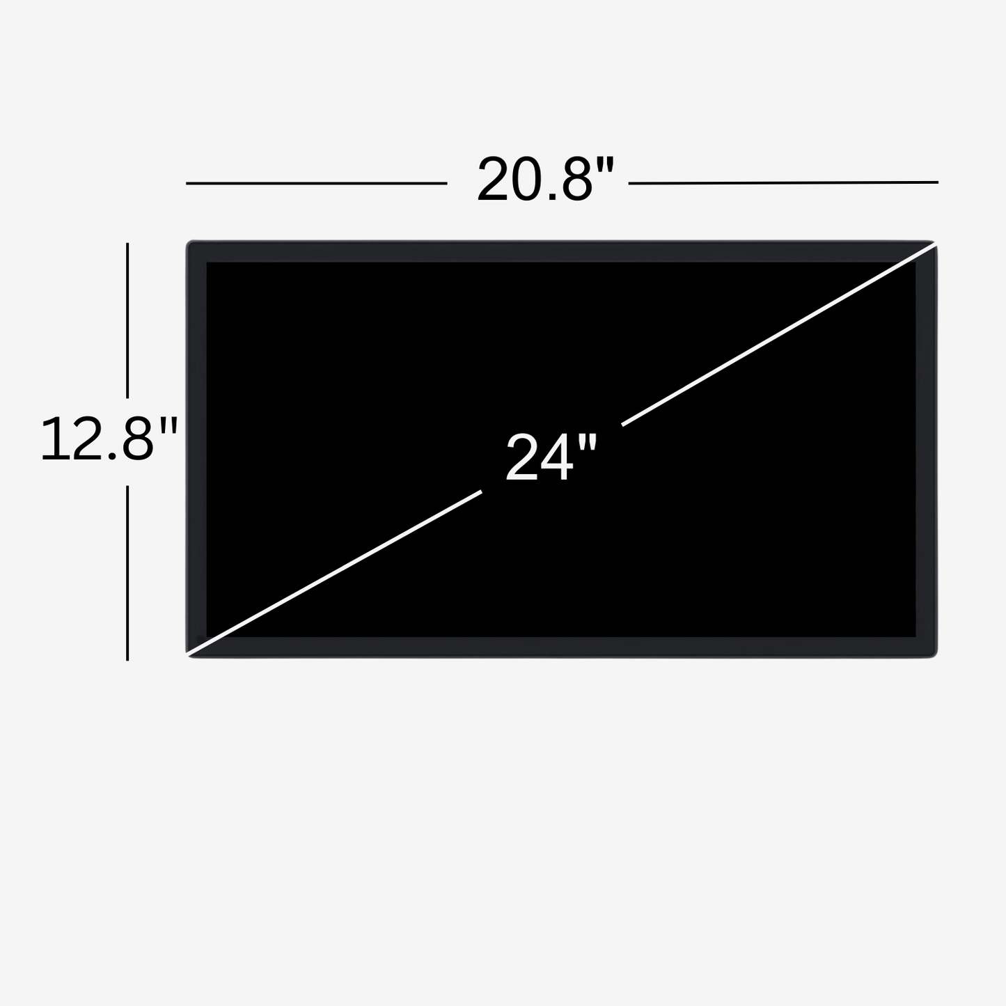 24" Solid Black