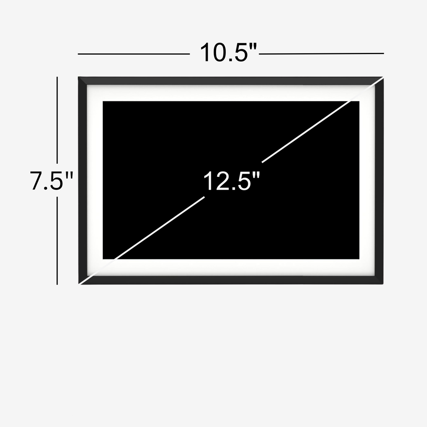 12" Black Trim