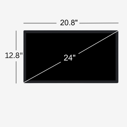 24" Solid Black
