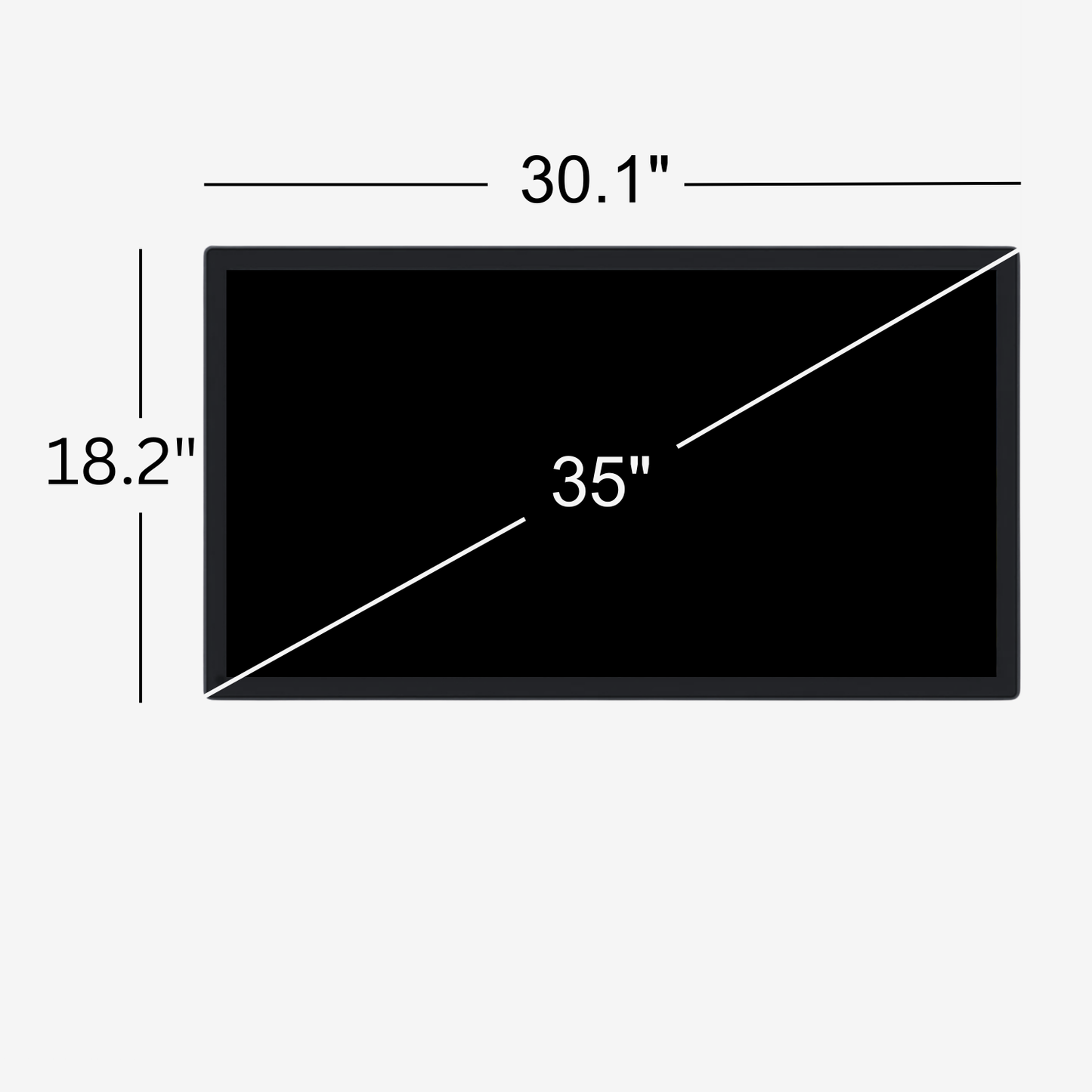 35" Solid Black